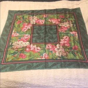 90s Oscar de la Renta Silk Floral Scarf